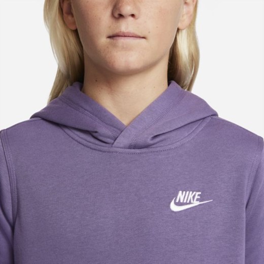 Bluza z kapturem dla dużych dzieci Nike Sportswear Club - Fiolet Nike L Nike poland