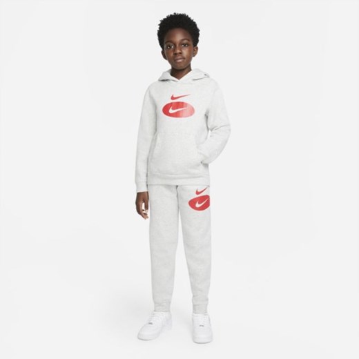 Bluza z kapturem dla dużych dzieci (chłopców) Nike Sportswear - Szary Nike S Nike poland