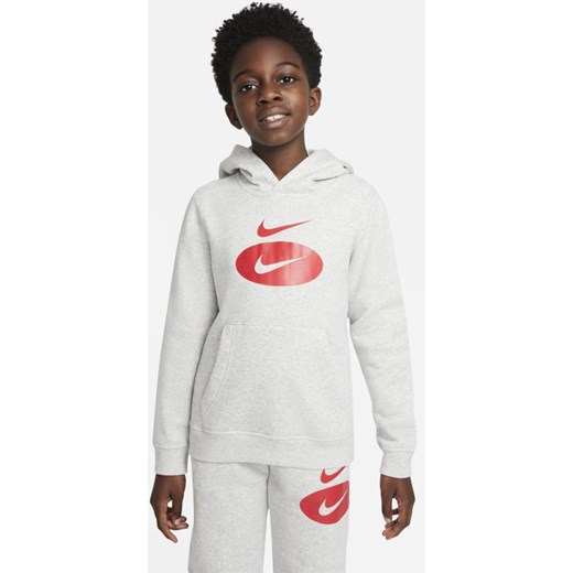 Bluza z kapturem dla dużych dzieci (chłopców) Nike Sportswear - Szary Nike M Nike poland