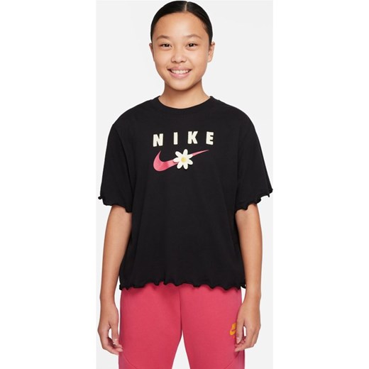 T-shirt dla dużych dzieci (dziewcząt) Nike Sportswear - Czerń Nike XL Nike poland