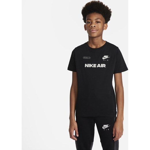 T-shirt dla dużych dzieci (chłopców) Nike Air - Czerń Nike XL Nike poland