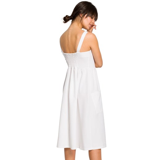 Sukienka B117, Kolor biały, Rozmiar S, BE Be S Primodo