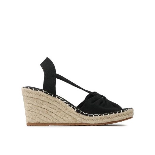 Espadryle damskie czarne Clara Barson z klamrą