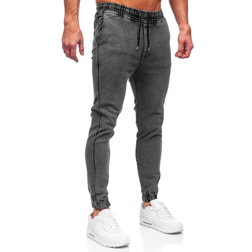 Czarne spodnie jeansowe joggery męskie Denley 0026 33/L okazja Denley