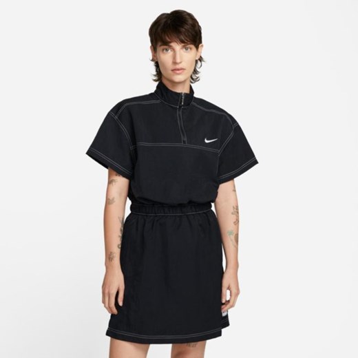 Sukienka damska z tkaniny Nike Sportswear Swoosh - Czerń Nike 2XL okazyjna cena Nike poland