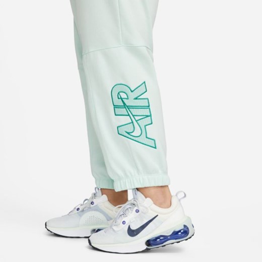 Damskie spodnie z dzianiny Nike Air (duże rozmiary) - Zieleń Nike 1X Nike poland