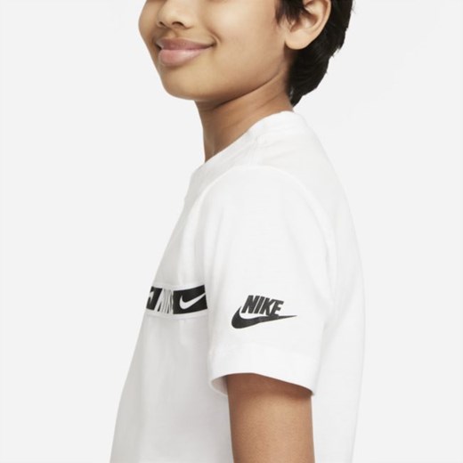 Koszulka z krótkim rękawem dla dużych dzieci Nike Sportswear - Biel Nike S Nike poland