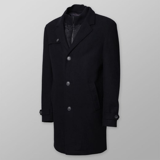 Czarny płaszcz jednorzędowy Willsoor 56 / 176-182 ( XL) wyprzedaż Willsoor