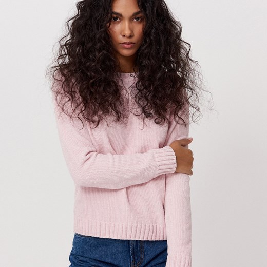 Cropp - Sweter z szenili - Różowy Cropp S Cropp