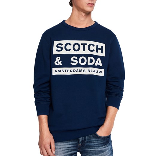 Scotch & Soda niebieska bluza męska Amsterdams Blauw - M XXL wyprzedaż Differenta.pl