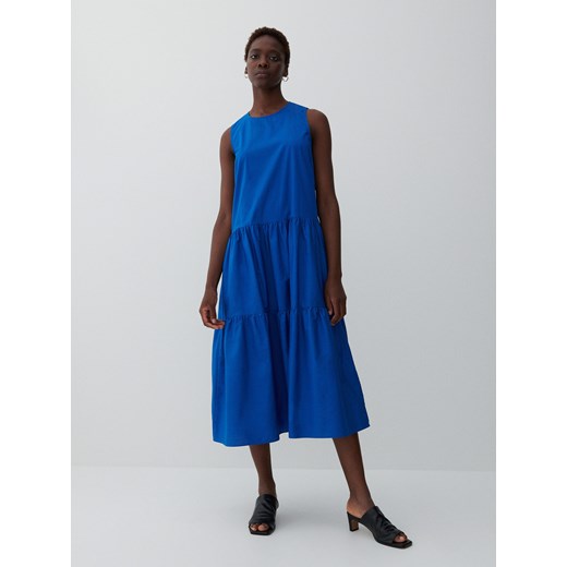 Reserved - Bawełniana sukienka midi - Niebieski Reserved 36 wyprzedaż Reserved