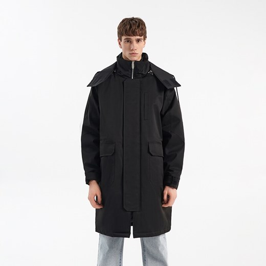 Płaszcz z kapturem - Czarny ze sklepu House w kategorii Płaszcze męskie - zdjęcie 129353661