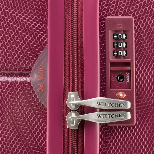 Średnia walizka z polikarbonu żłobiona Wittchen WITTCHEN okazyjna cena