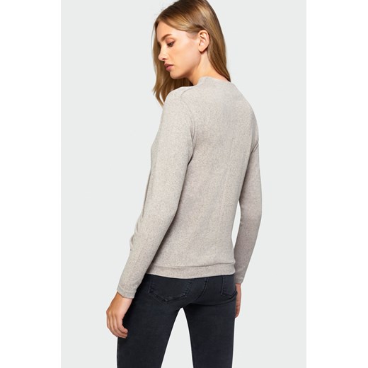 Sweter z kopertowym dekoltem beżowy Greenpoint 40 Happy Face okazja