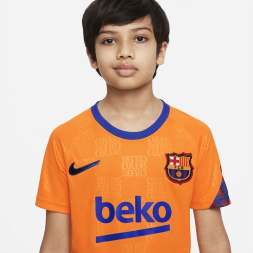 Przedmeczowa koszulka piłkarska dla dużych dzieci Nike Dri-FIT FC Barcelona - Nike L Nike poland