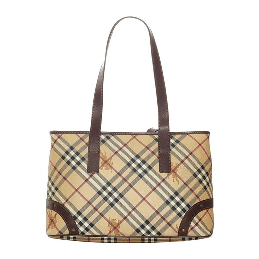 Burberry Vintage, Pre-owned Haymarket Check Shoulder Bag Fabric Coated Canvas ONESIZE showroom.pl