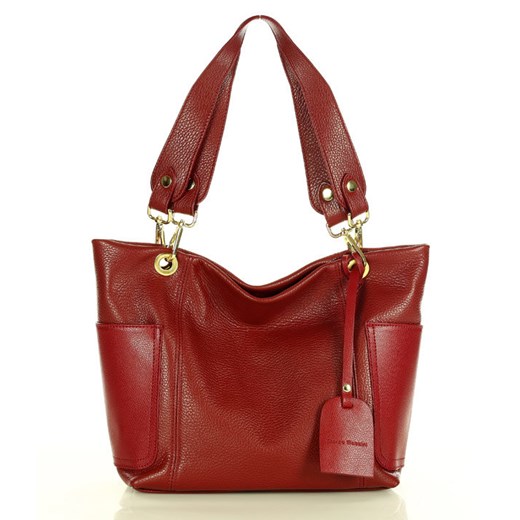 Skórzana torba damska w trapez na ramię sholder genuine leather bag - MARCO Mazzini uniwersalny okazyjna cena Verostilo