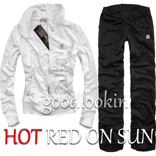 BIAŁY DRES SPORTOWY HOT RED ON SUN (132) goodlookin-pl czarny dresy
