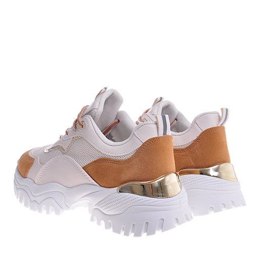 Buty sportowe damskie sneakersy białe na platformie