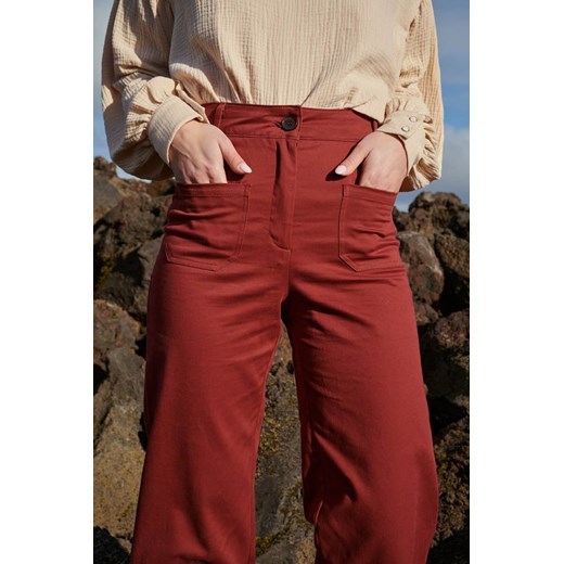 Spodnie z rozszerzaną nogawką Cinnamon, XS Naoko XS wyprzedaż NAOKO