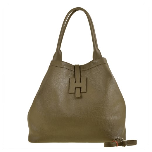 Torebka shopper taupe brązowa pojemna skórzana xl Genuine Leather uniwersalny okazja melon.pl