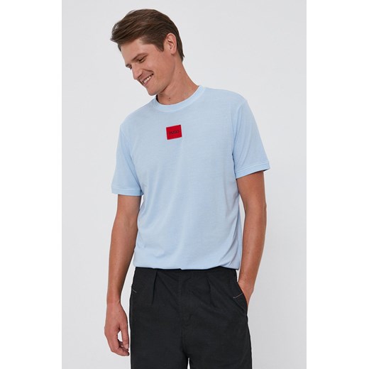 Hugo T-shirt bawełniany gładki M promocyjna cena ANSWEAR.com