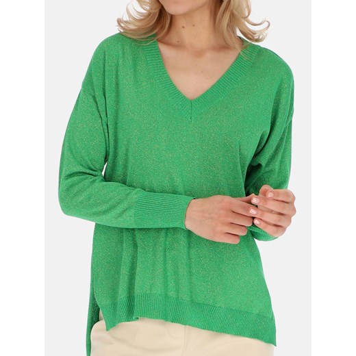 Połyskujący sweter z wydłużonym tyłem L'AF Luna ze sklepu Eye For Fashion w kategorii Swetry damskie - zdjęcie 129734293