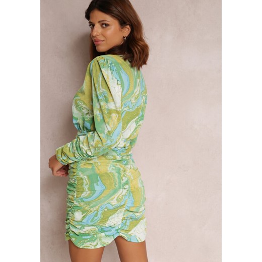 Jasnozielona Sukienka Hermehe ze sklepu Renee odzież w kategorii Sukienki - zdjęcie 129735851