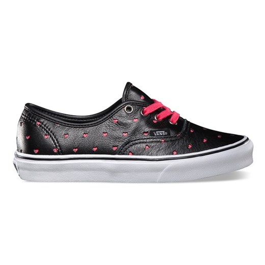 buty VANS - Authentic (Leather Perf Hearts) Black/True White (8O0) rozmiar: 9