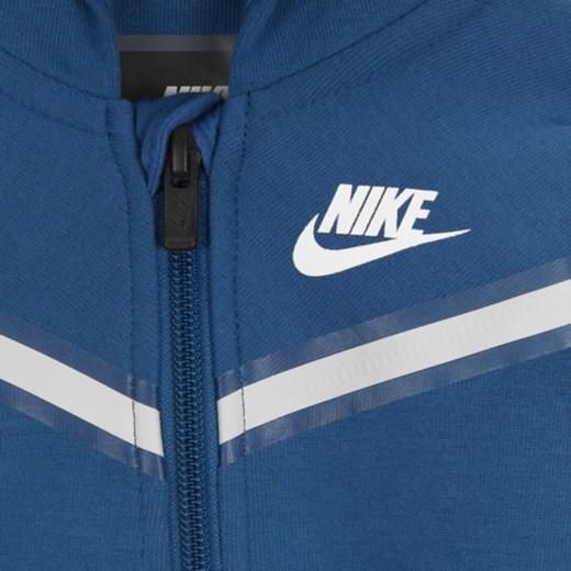 Pajacyk z zamkiem na całej długości dla niemowląt (0-9 M) Nike Sportswear Tech Nike 6-9M Nike poland