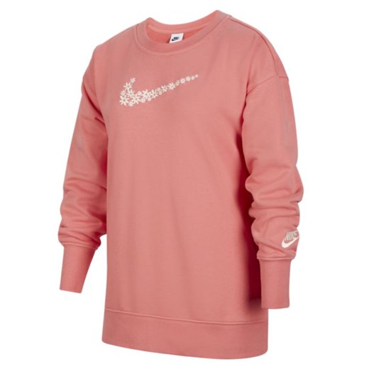 Bluza z dzianiny dresowej dla dużych dzieci (dziewcząt) Nike Sportswear - Różowy Nike XS Nike poland