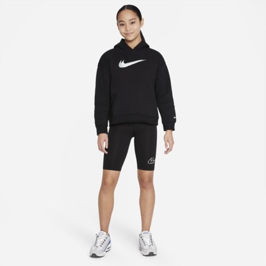 Bluza z kapturem do tańca dla dużych dzieci (dziewcząt) Nike Sportswear - Czerń Nike L Nike poland