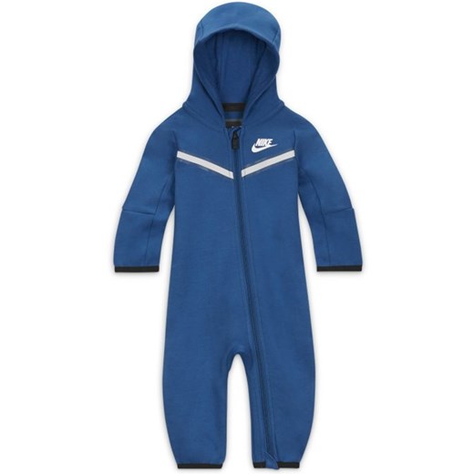 Pajacyk z zamkiem na całej długości dla niemowląt (0-9 M) Nike Sportswear Tech Nike 9-12M Nike poland