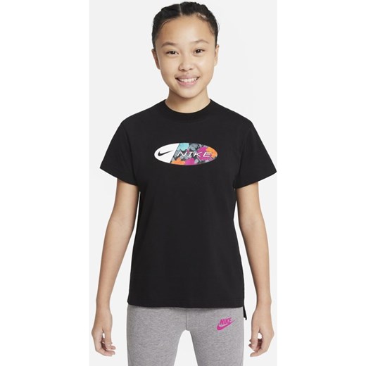 T-shirt dla dużych dzieci (dziewcząt) Nike Sportswear - Czerń Nike XS Nike poland