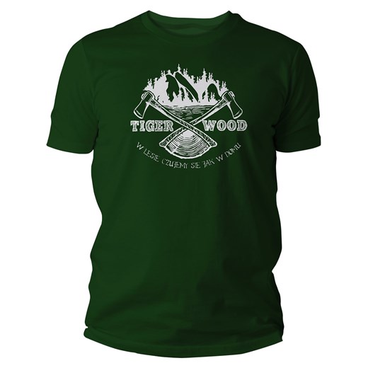 Koszulka T-Shirt TigerWood Two Axes - zielona Tigerwood XL Military.pl