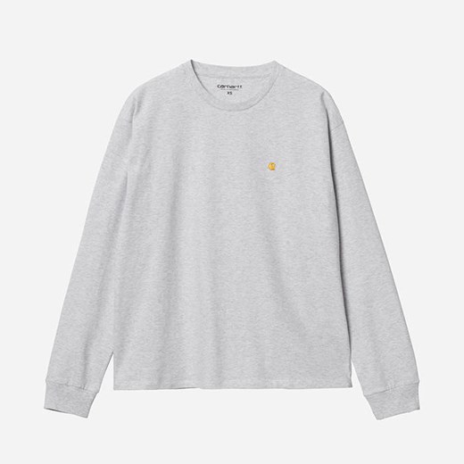 Koszulka damska Carhartt WIP Longsleeve Chase T-Shirt I029968 ASH HEATHER/GOLD L sneakerstudio.pl