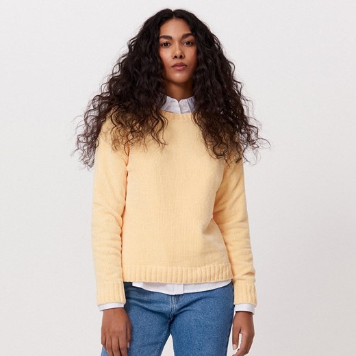 Cropp - Sweter z szenili - Żółty Cropp S okazyjna cena Cropp