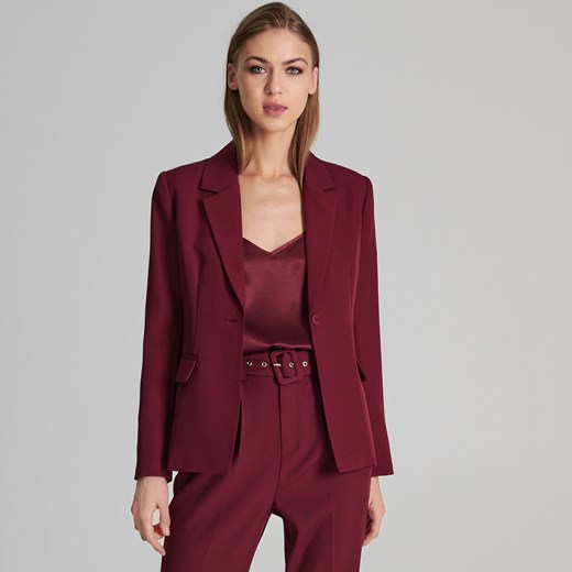 Sinsay - Marynarka - Bordowy Sinsay S wyprzedaż Sinsay