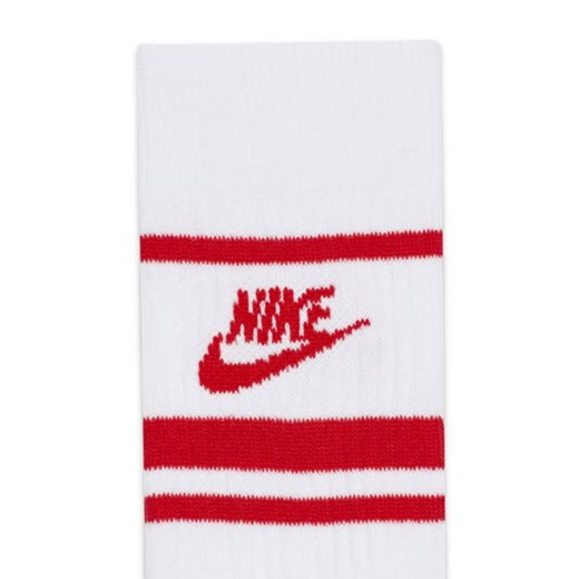 Klasyczne skarpety Nike Sportswear Everyday Essential (3 pary) - Biel Nike M Nike poland