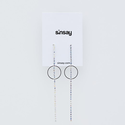 Sinsay - Wiszące kolczyki - Srebrny Sinsay Jeden rozmiar promocja Sinsay