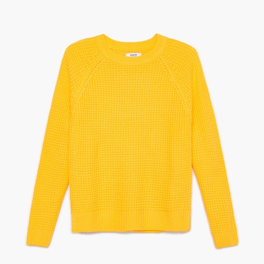 Cropp - Dzianinowy sweter - Żółty Cropp S okazyjna cena Cropp