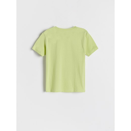 Reserved - Bawełniany t-shirt z nadrukiem - Zielony Reserved 146 Reserved