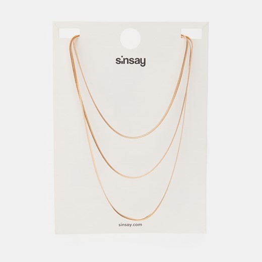 Sinsay - Naszyjnik - Złoty Sinsay Jeden rozmiar Sinsay okazja