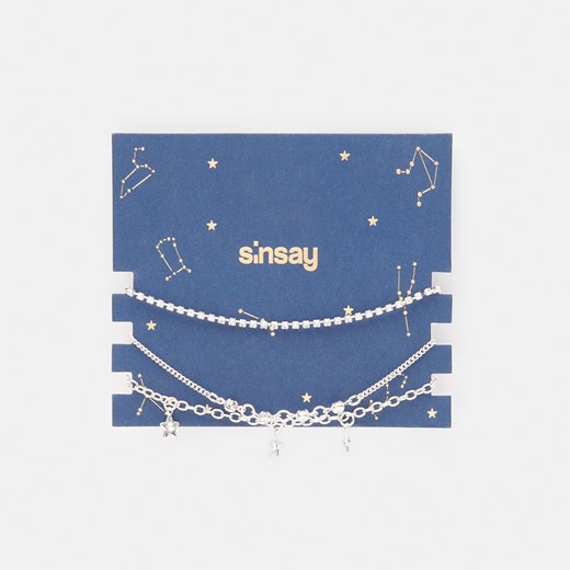 Sinsay - Bransoletki 3 pack - Srebrny Sinsay Jeden rozmiar Sinsay