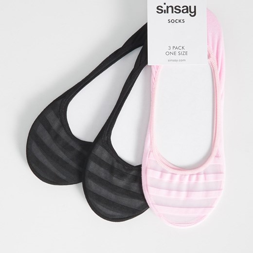 Sinsay - 3 pack skarpetek stopek - Wielobarwny Sinsay Jeden rozmiar promocyjna cena Sinsay