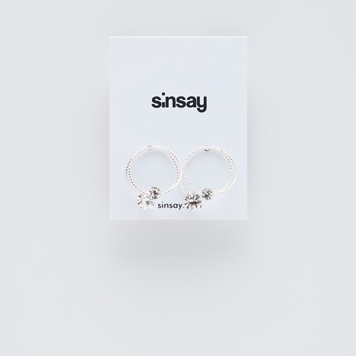 Sinsay - Kolczyki koła - Srebrny Sinsay Jeden rozmiar wyprzedaż Sinsay