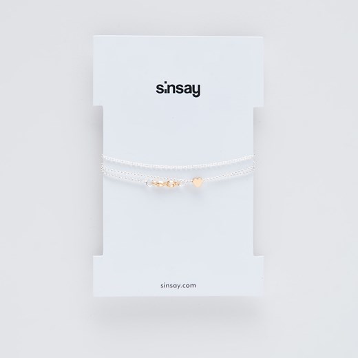 Sinsay - Bransoletki - Srebrny Sinsay Jeden rozmiar wyprzedaż Sinsay