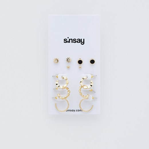 Sinsay - Zestaw kolczyków - Złoty Sinsay Jeden rozmiar wyprzedaż Sinsay
