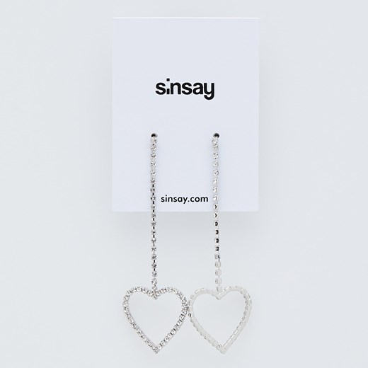Sinsay - Wiszące kolczyki - Srebrny Sinsay Jeden rozmiar promocja Sinsay