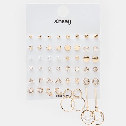 Sinsay - Zestaw kolczyków - Wielobarwny Sinsay Jeden rozmiar wyprzedaż Sinsay